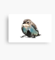 Bird Double Exposure Canvas Print