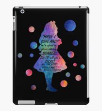 Colorful Alice In Wonderland Bonkers Quote iPad Case/Skin