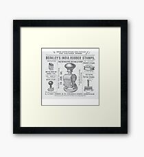 India rubber stamps Framed Print