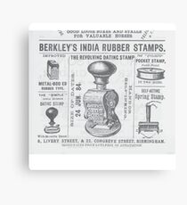 India rubber stamps Canvas Print