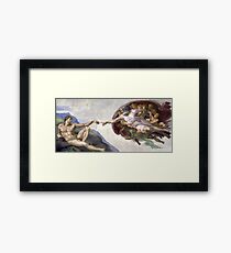 The Creation of Adam - Michelangelo Framed Print