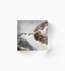 The Creation of Adam - Michelangelo Acrylic Block