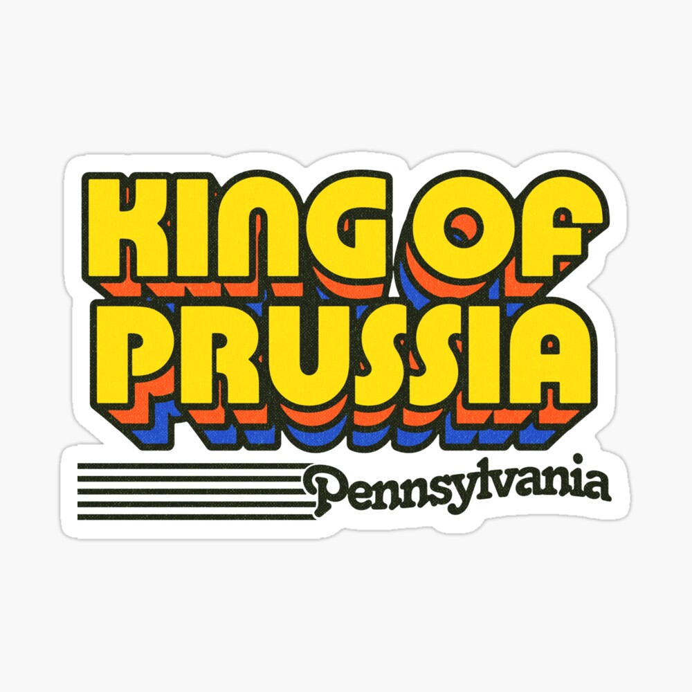 King of Prussia, Pennsylvania | Retro Stripes Sticker