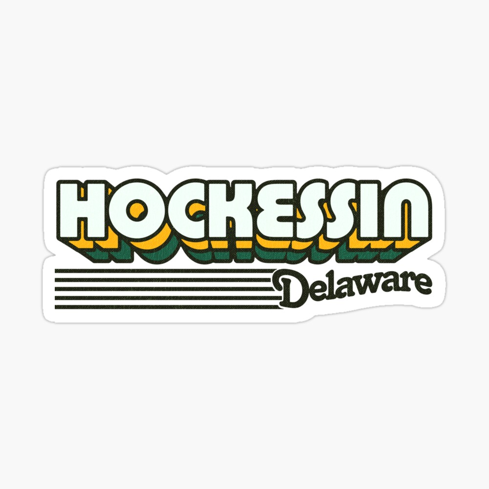 Hockessin, Delaware | Retro Stripes Sticker