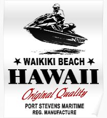 Hawaii - Honolulu - Jetski Poster