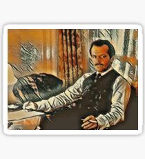 Picasso-Style Painting of Jack Nicholson as Eugene O'Neill in Reds Sticker
