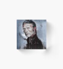 Ritratto blu Acrylic Block