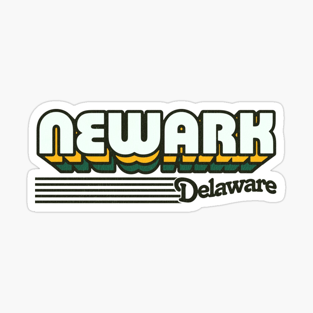 Newark, Delaware | Retro Stripes Sticker