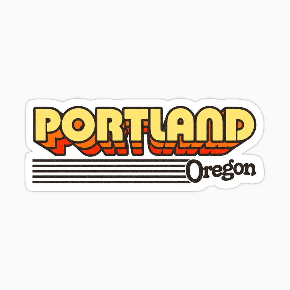 Portland, Oregon | Retro Stripes Sticker