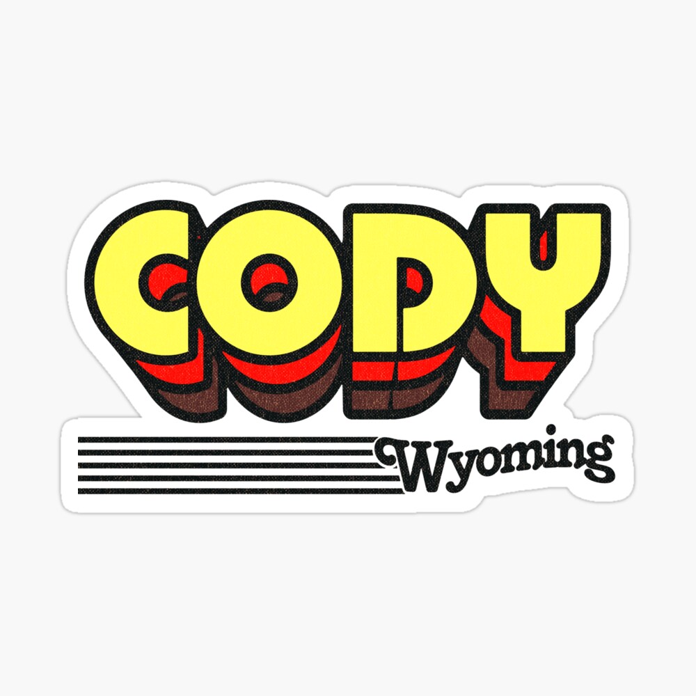 Cody, Wyoming | Retro Stripes Sticker