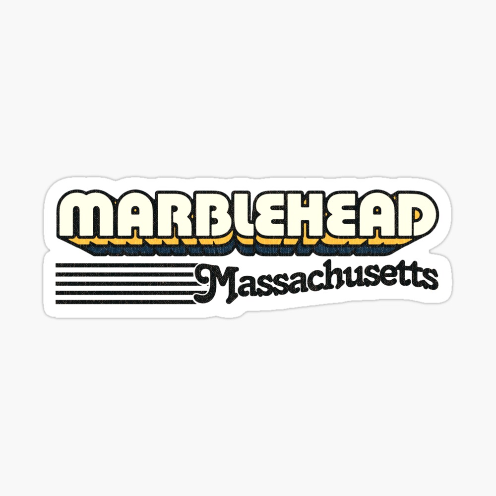 Marblehead, Massachusetts | Retro Stripes Sticker