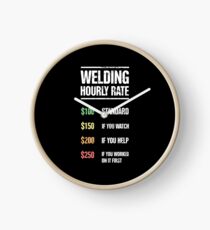 Welding Hourly Rate | Funny Welder Gift Clock