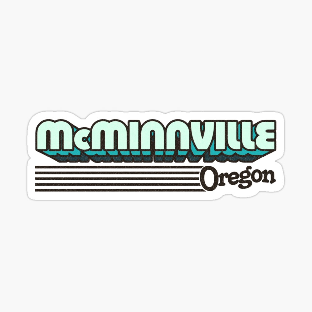 McMinnville, Oregon | Retro Stripes Sticker