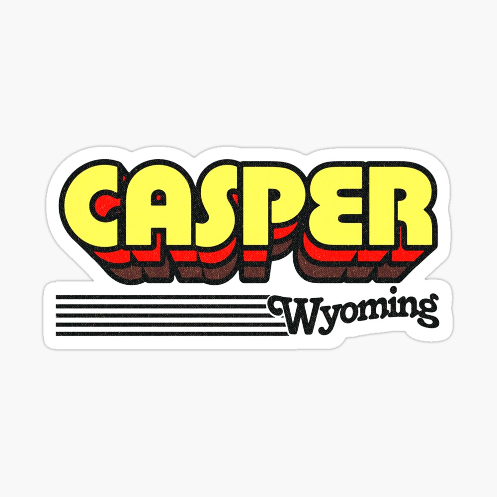 Casper, Wyoming | Retro Stripes Sticker