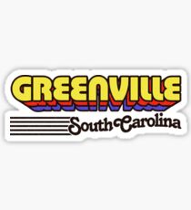 Greenville, South Carolina | Retro Stripes Sticker