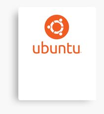 Official Ubuntu Stacked Logo Linux Operating System Canvas Print