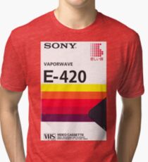 Vaporwave VHS Tri-blend T-Shirt