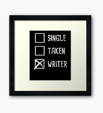 Funny Novelist Writer Graphic Gift Framed Print