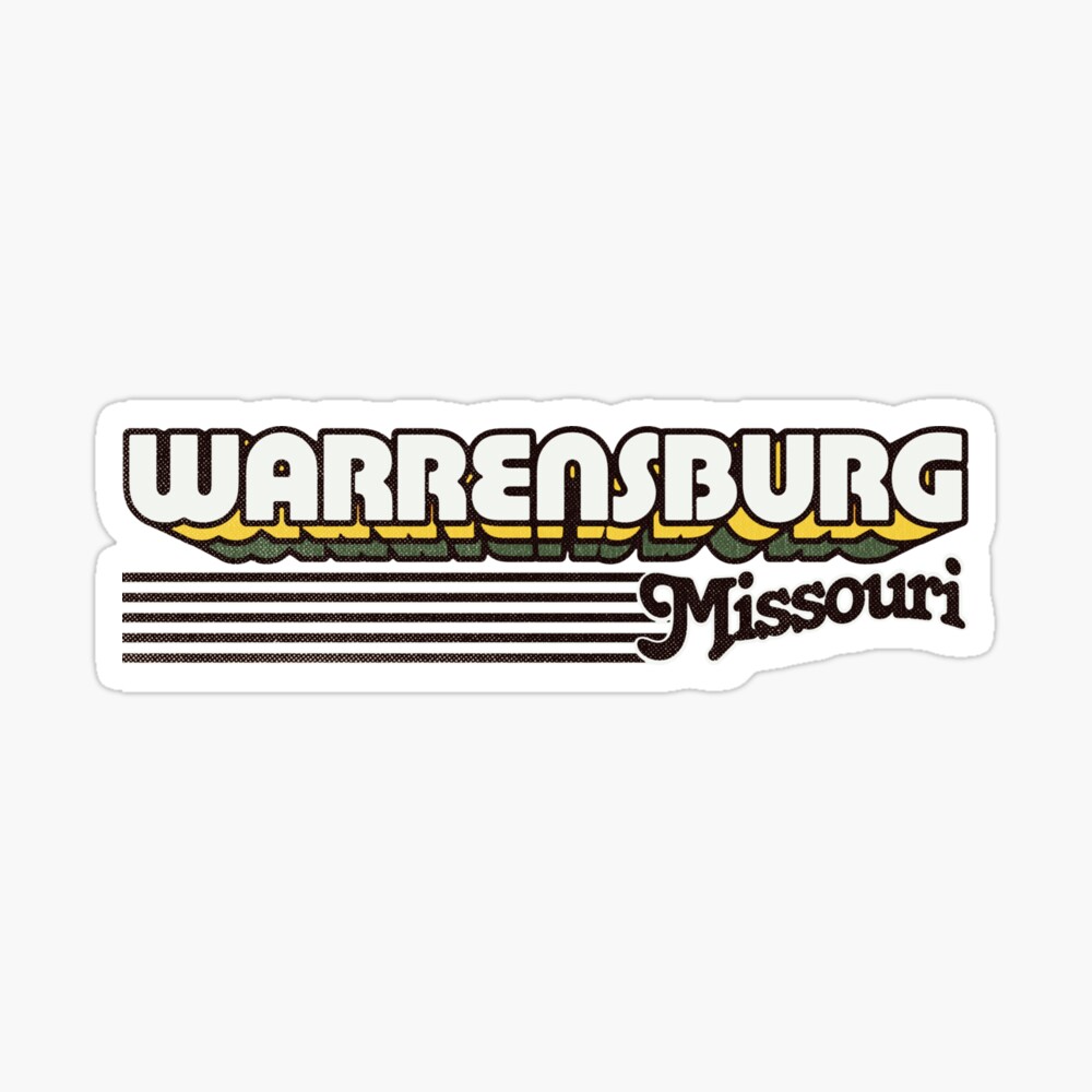 Warrensburg, Missouri | Retro Stripes Sticker