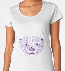 Otter Head Lightning Bolt Drawing Women's Premium T-Shirt