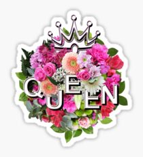 Queen Floral Typography Sticker