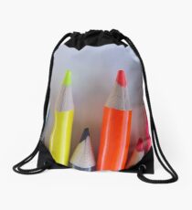 Colored Pencil Tips Drawstring Bag