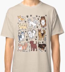 Camiseta clásica Perros lindos! 10 razas