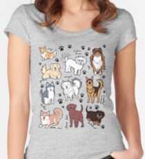 Cute dogs! 10 breeds Women's Fitted Scoop T-Shirt