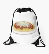 Spaghetti food art Drawstring Bag