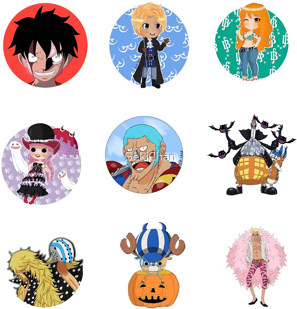 one piece sticker sheet by sekichan redbubble