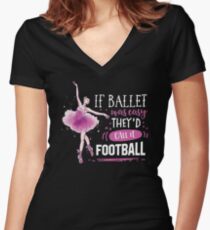 ballet ballett dancing Fitted V-Neck T-Shirt