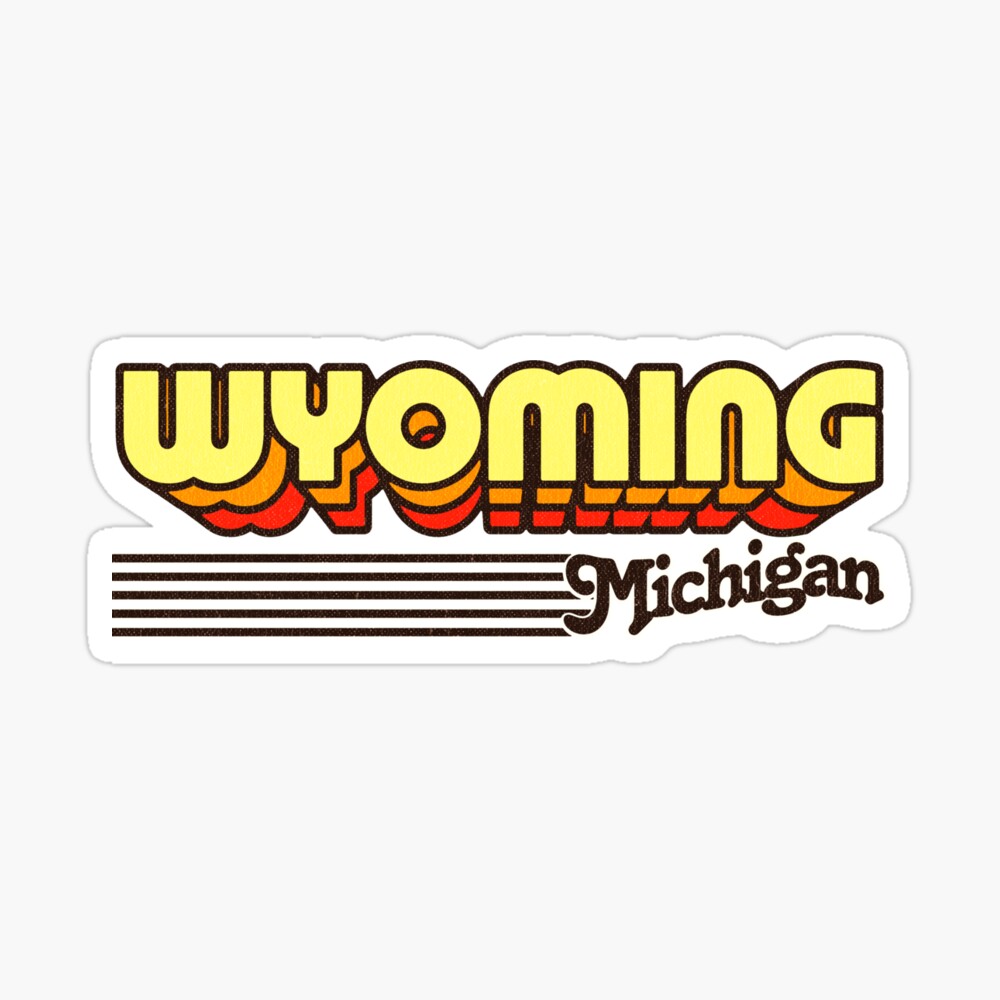 Wyoming, Michigan | Retro Stripes Sticker