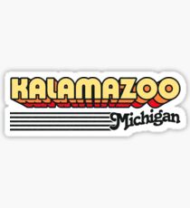 Kalamazoo, Michigan | Retro Stripes Sticker