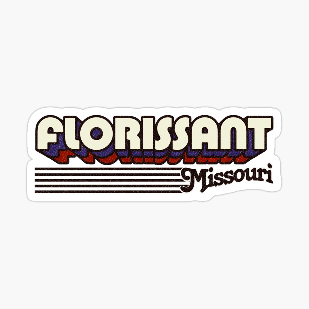 Florissant, Missouri | Retro Stripes Sticker