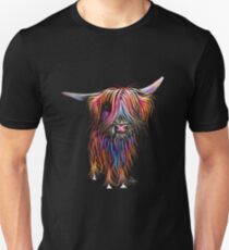 Camiseta unisex CoW PRiNT SCOTTISH HiGHLaND 'CoCo' por SHiRLeY MacARTHuR