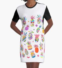 Pineapple Graphic T-Shirt Dress