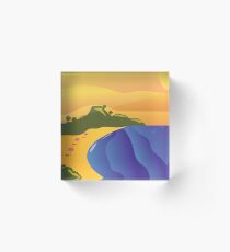 Corfu Landscape Acrylic Block