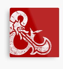 Dungeons&Dragons white ampersend Metal Print