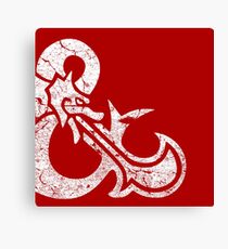 Dungeons&Dragons white ampersend Canvas Print