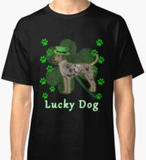 St Patricks Day Dog St Paddy Day Shamrock Paw Catahoula Leopard Dog St Patrick Day Classic T-Shirt