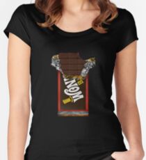 Wonka Chocolate Bar mit goldenem Ticket Tailliertes Rundhals-Shirt