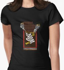 Wonka Chocolate Bar with Golden ticket Women's Fitted T-Shirt