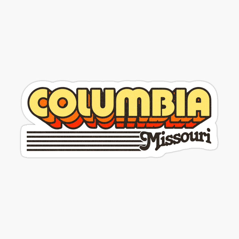 Columbia, Missouri | Retro Stripes Sticker