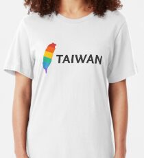 Taiwan LGBTQ+ Rainbow Design Slim Fit T-Shirt