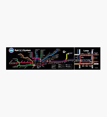 CTA MAP BLACK Photographic Print