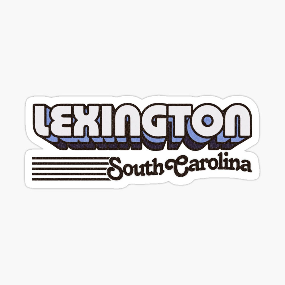 Lexington, South Carolina | Retro Stripes Sticker