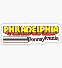 Philadelphia, Pennsylvania | Retro Stripes Sticker