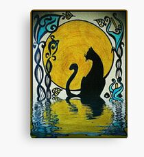 Lienzo Gato negro con reflejos
