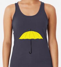 gelber Regenschirm Racerback Tank Top
