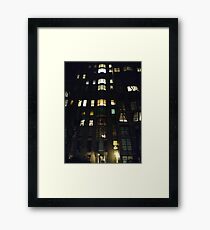 Subway station, New York, Brooklyn, Manhattan, New York City, Buildings, streets, trees Framed Print